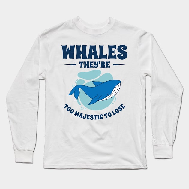 World Wildlife Day Blue Whale Marine Wildlife Long Sleeve T-Shirt by Tom´s TeeStore